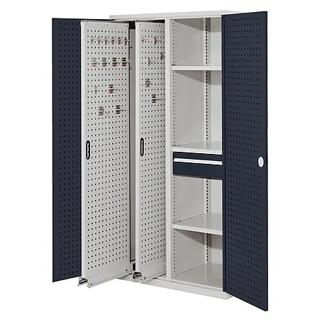 Kappes ®RasterPlan Vertikalschränke 1950x1000x600mm Modell 82 Lochplattentüren anthrazitgrau