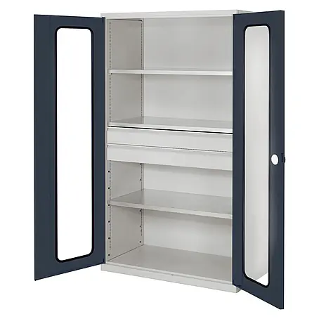 Kappes  Metall-Mehrzweckschrank ®RasterPlan Großvolumenschränke 1950x1130x590mm Sichtfenstertüren Model