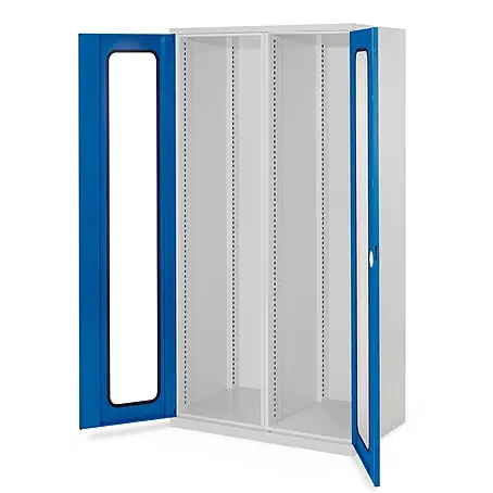 Kappes  Metall-Mehrzweckschrank Schwerlastschränke mit Mitteltrennwand 1950x1000x600mm Sichtfenstertüren