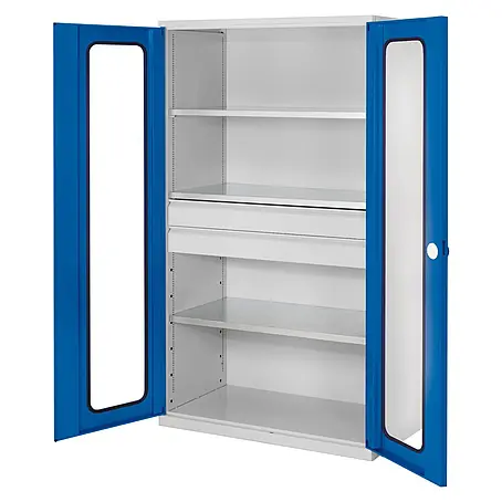 Kappes  Metall-Mehrzweckschrank ®RasterPlan Großvolumenschränke 1950x1130x590mm Sichtfenstertüren Model