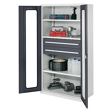 Kappes  Metall-Mehrzweckschrank Schwerlastschränke ohne Mitteltrennwand 1950x1000x600mm Modell 42 Sichtfen