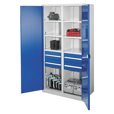 Kappes  Metall-Mehrzweckschrank Schwerlastschränke mit Mitteltrennwand 1950x1000x600mm Doppelwandtüren Mo
