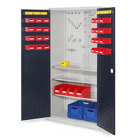 Kappes  Metall-Mehrzweckschrank ®RasterPlan Werkzeugschrank 1950x1000m Modell 6 Tiefe 500mm Schlitzplatten