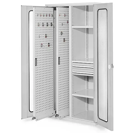 Kappes ®RasterPlan Vertikalschränke 1950x1000x600mm Modell 81 Sichtfenstertüren lichtgrau