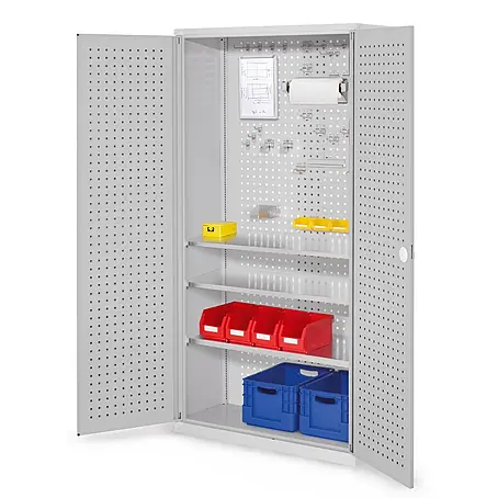 Kappes  Metall-Mehrzweckschrank ®RasterPlan Werkzeugschrank 1950x1000m Modell 6 Tiefe 410mm Lochplattentü