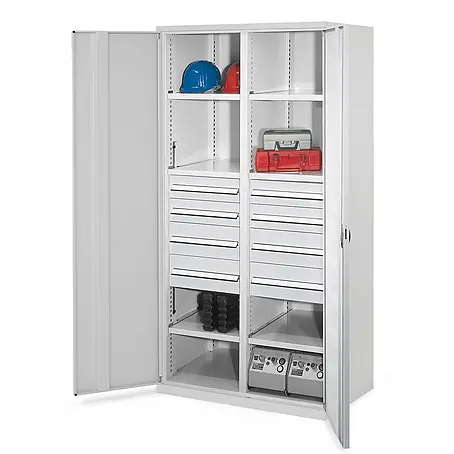 Kappes  Metall-Mehrzweckschrank Schwerlastschränke mit Mitteltrennwand 1950x1000x600mm Vollblechtüren Mod