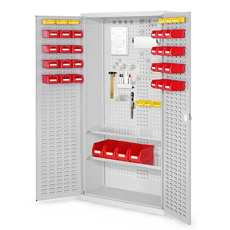 Kappes  Metall-Mehrzweckschrank ®RasterPlan Werkzeugschrank 1950x1000m Modell 5 Tiefe 410mm Schlitzplatten