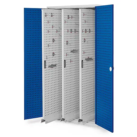 Kappes ®RasterPlan Vertikalschränke 1950x1000x600mm Modell 85 Lochplattentüren enzianblau
