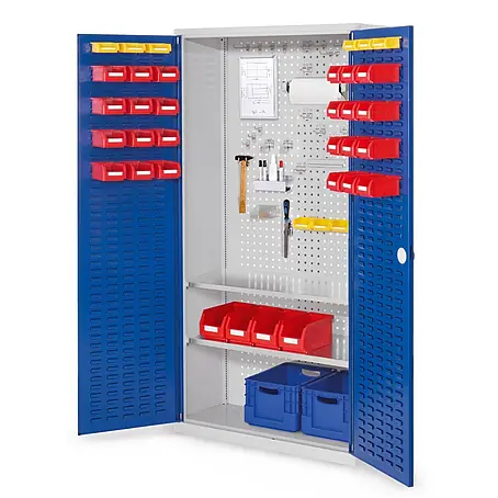 Kappes  Metall-Mehrzweckschrank ®RasterPlan Werkzeugschrank 1950x1000m Modell 5 Tiefe 410mm Schlitzplatten