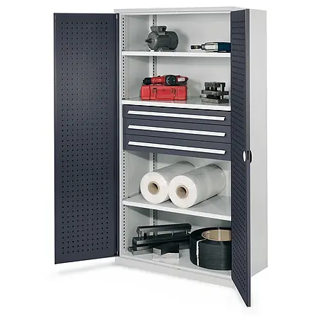 Kappes  Metall-Mehrzweckschrank Schwerlastschränke ohne Mitteltrennwand 1950x1000x600mm Modell 43 Lochplat