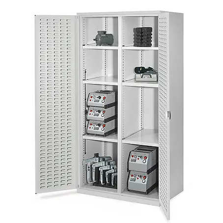 Kappes  Metall-Mehrzweckschrank Schwerlastschränke mit Mitteltrennwand 1950x1000x600mm Schlitzplattentüre