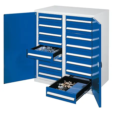 Kappes  Metall-Mehrzweckschrank Schwerlast-Beistellschränke mit Mitteltrennwand 1110x1000x600mm Doppelwand