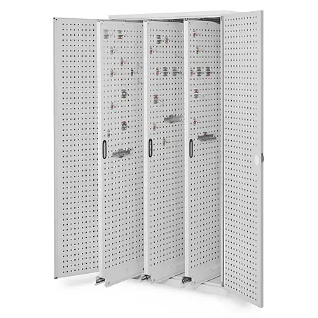 Kappes  Metall-Mehrzweckschrank ®RasterPlan Vertikalschränke 1950x1000x600mm Modell 85 Lochplattentüren
