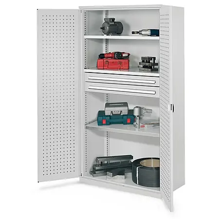 Kappes  Metall-Mehrzweckschrank Schwerlastschränke ohne Mitteltrennwand 1950x1000x600mm Modell 45 Lochplat