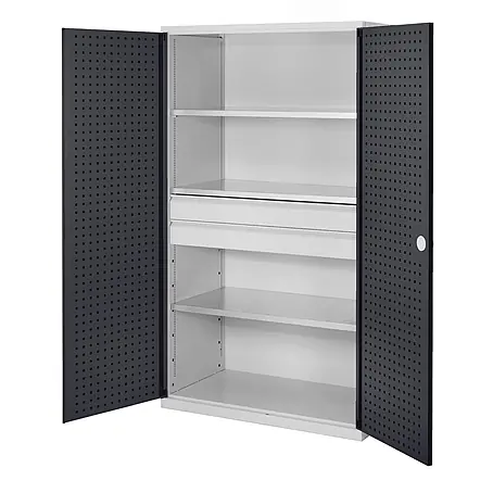Kappes ®RasterPlan Großvolumenschränke 1950x1130x590mm Lochplattentüren Modell 3 anthrazitgrau