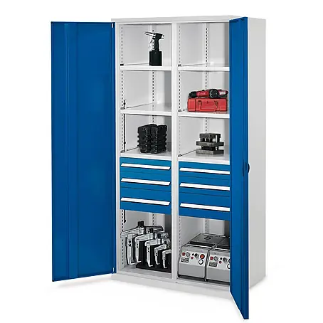 Kappes  Metall-Mehrzweckschrank Schwerlastschränke mit Mitteltrennwand 1950x1000x600mm Vollblechtüren Mod