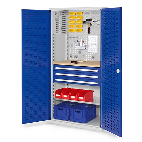 Kappes  Metall-Mehrzweckschrank ®RasterPlan Schubladenschränke 1950x1000x600mm Schlitzplattentüren Model