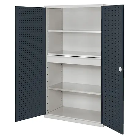 Kappes ®RasterPlan Großvolumenschränke 1950x1130x590mm Lochplattentüren Modell 2 anthrazitgrau