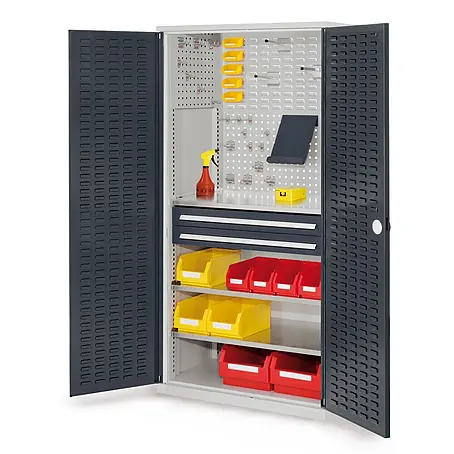 Kappes  Metall-Mehrzweckschrank ®RasterPlan Schubladenschränke 1950x1000x600mm Schlitzplattentüren Model