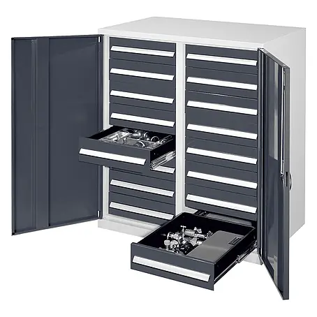Kappes  Metall-Mehrzweckschrank Schwerlast-Beistellschränke mit Mitteltrennwand 1110x1000x600mm Vollblecht