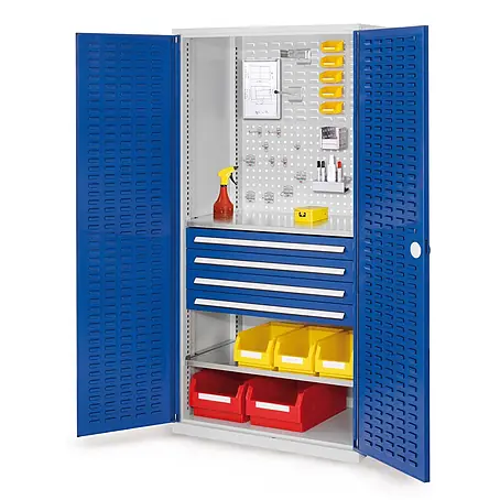 Kappes  Metall-Mehrzweckschrank ®RasterPlan Schubladenschränke 1950x1000x600mm Schlitzplattentüren Model
