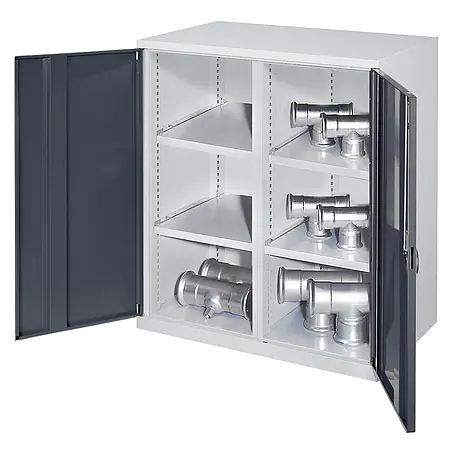 Kappes  Metall-Mehrzweckschrank Schwerlast-Beistellschränke mit Mitteltrennwand 1110x1000x600mm Vollblecht