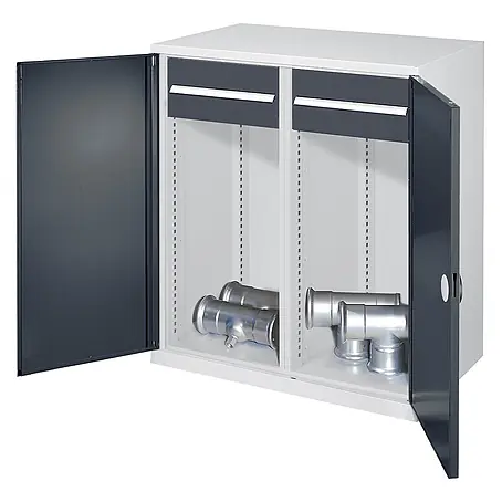 Kappes  Metall-Mehrzweckschrank Schwerlast-Beistellschränke mit Mitteltrennwand 1110x1000x600mm Doppelwand