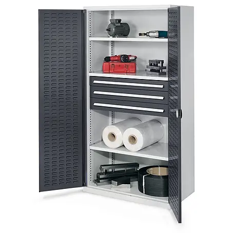 Kappes  Metall-Mehrzweckschrank Schwerlastschränke ohne Mitteltrennwand 1950x1000x600mm Modell 43 Schlitzp