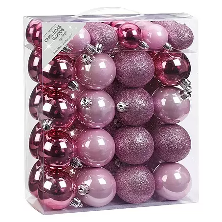Weihnachtskugeln Rosa-Mix