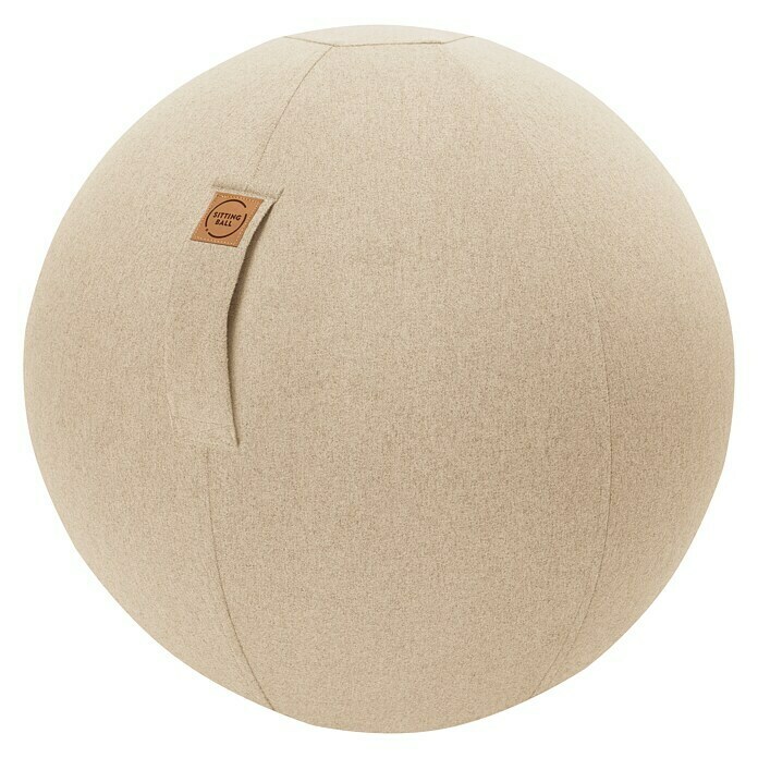 Sitting Ball Gymnastikball FeltBeige, Durchmesser: 65 cm, Material Bezug: 100 % Polyester Front View