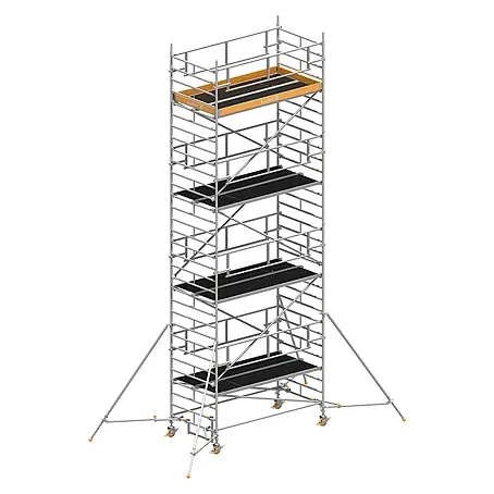 Layher  Rollgerüst Rollgerüst Uni Breit P2 Safety Plus mit Doppelgeländer und ausziehbaren G