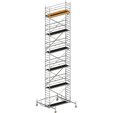 Layher  Rollgerüst Rollgerüst Uni Standard P2 mit Uni Telegeländer 12,38m AH