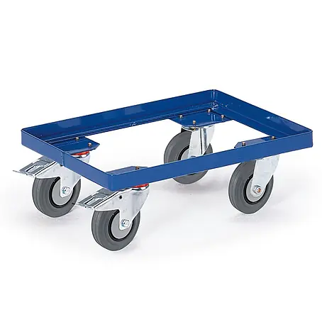 Rollcart  Transportroller Fahrrahmen 620x460mm Winkelstahl mit Polyamid-Bereifung und 2 Feststellern