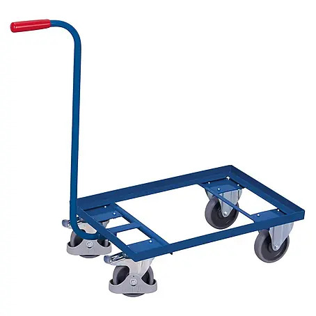 Variofit  Transportroller Euro-System-Griffroller ohne Boden mit Rand 615x415mm RAL 5010 Enzianblau