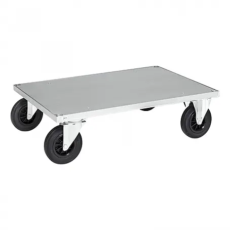 Kongamek  Transportroller Plattformwagen, verzinkt mit Ladefläche 1200x800x260mm Gummibereifung und