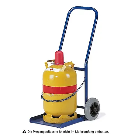 Rollcart  Transportroller Propangasflaschenroller 50kg Traglast für 1 Flasche Ø300mm Vollgummi