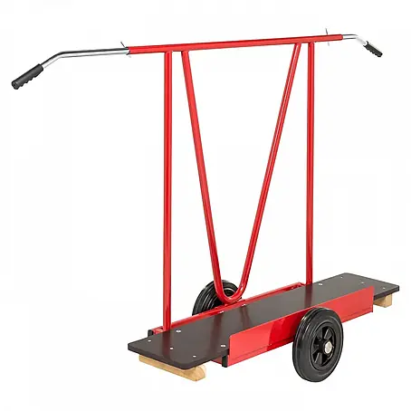 Kongamek  Transportroller Plattenwagen pulverbeschichtet in rot 1707x540x1122mm mit Luftbereifung