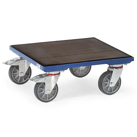 Fetra  Transportroller Kistenroller Plattform gummiert 600x600mm Ladefläche KF61G