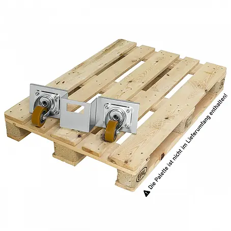 Kongamek  Transportroller Palettenroller verzinkt mit 2000kg Tragkraft für Euro-Paletten 1200x800mm
