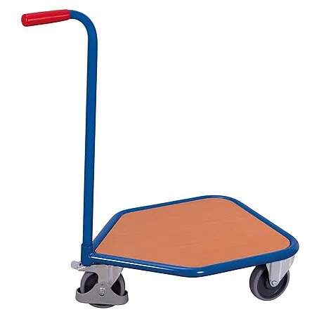 Variofit  Transportroller Griffroller mit Boden in Buchendekor 565x450mm RAL 5010 Enzianblau
