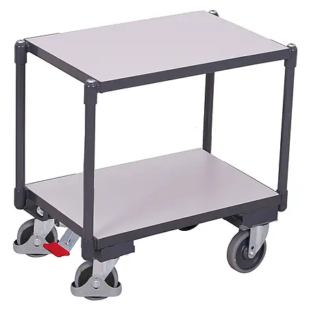 Variofit  Transportroller ESD Euro-System Roller mit EasySTOP und 2 Ladeflächen, bündig 610x415mm
