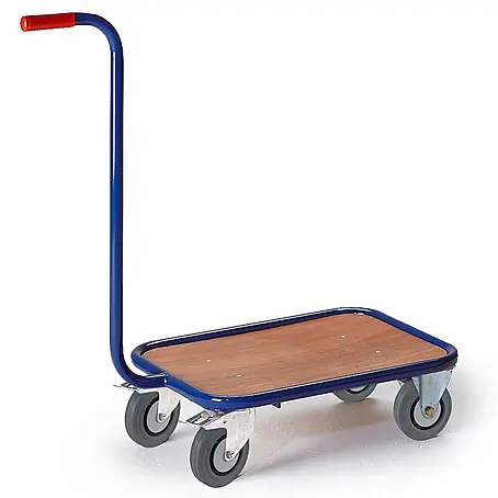Rollcart  Transportroller Griffroller mit Ladefläche 600x500mm im Buchendekor
