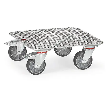 Fetra  Transportroller Kistenroller Aluminium-Quintettblech 500x500mm Ladefläche KF10