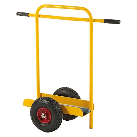 Kongamek  Transportroller Plattenwagen pulverbeschichtet in gelb 800x380x900mm Luftbereifung