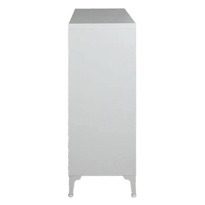 Proregal Metall-Mehrzweckschrank Mega Deal 2x ELEPHANT mit Beinen & 2 Türen, abschließbar - Lichtgrau - Weißer, hoher, schmaler Aufbewahrungsschrank mit kurzen Beinen.