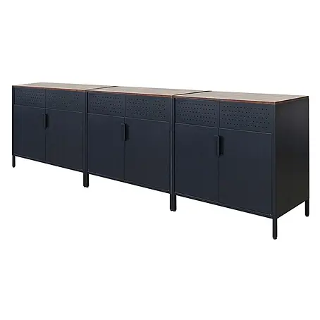 Proregal  Metall-Mehrzweckschrank Mega Deal 3x LION mit Beinen & 2 Türen mit Magnetverschluss