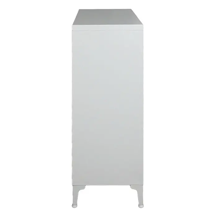 Proregal Metall-Mehrzweckschrank Mega Deal 3x ELEPHANT mit Beinen & 2 Türen, abschließbar - Lichtgrau - Weißer Schrank mit schlichtem Design und kurzen, abgewinkelten Füßen, geeignet zur Aufbewahrung.
