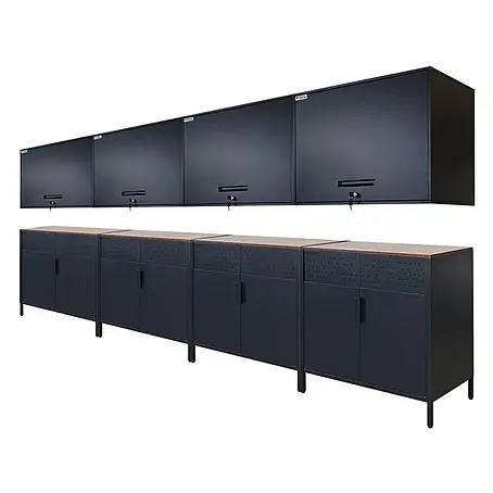 Proregal  Metall-Mehrzweckschrank Mega Deal 4x LION + 4x Wandschrank ELEPHANT abschließbar