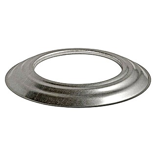 Ofenrohrrosette (Durchmesser: 80 mm, Feueraluminiert, Silber)