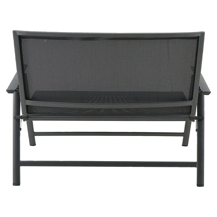 Sunfun Maja Gartenbank (B x T x H: 120 x 44 x 70 cm, Anthrazit, Klappbar)